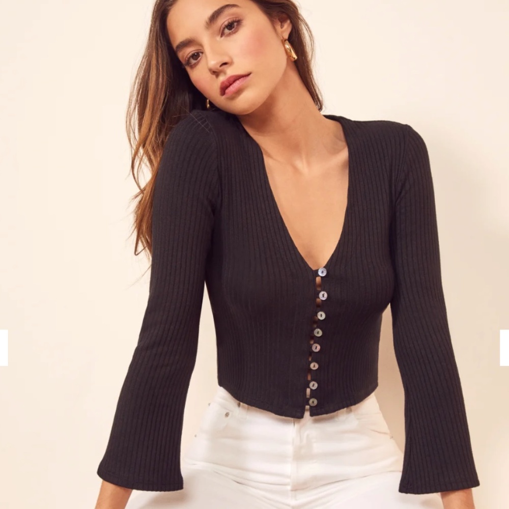 Reformation Gellar Knit Top